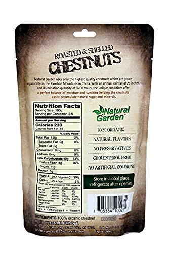Natural Garden 100% Organic Roasted & Shelled Chestnut Blend, Large, 8.8 Ounce (Pack of 6) - Image 3