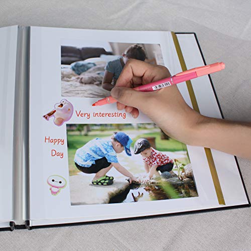 Zoview Art Magnetic Self-Stick Page Photo Album for Wedding or Family, Hand Made DIY Albums Holds 3X5, 4X6, 5X7, 6X8,8X10 Photos, A52053 (Golden)