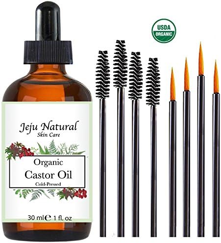 Organic Castor Oil - Jeju Naturals - 1 oz - Pure Cold Pressed &amp; Unrefined For Skin, Nails, Face, Hair