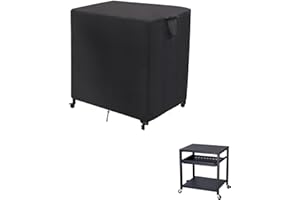 Jungda Outdoor Prep Cart Cover for Nuuk Pizza Oven Table,Patio Grill Table Covers for Movable Dining Cart Tables,Waterproof Outdoor Cart Cover - 32 X 26 X 33 Inch