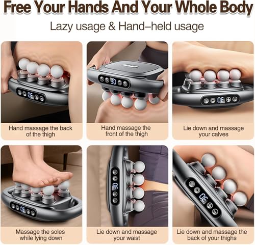 BOOM Massage Gun, Handheld Electric Muscle Massager Gun, 8 Heads 3 Modes, Full Body Massager for Pain Relief, Back, Legs, Neck, جهاز مساج Gifts for Families and Friends