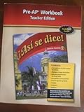 Pre-AP Workbook Teacher Edition (Asi se Dice! Glencoe Spanish 2)