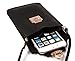 KISS GOLD (TM) Luxury Matte PU Leather Mini Crossbody Single Shoulder Bag Cellphone Pouch (Model C-Black)