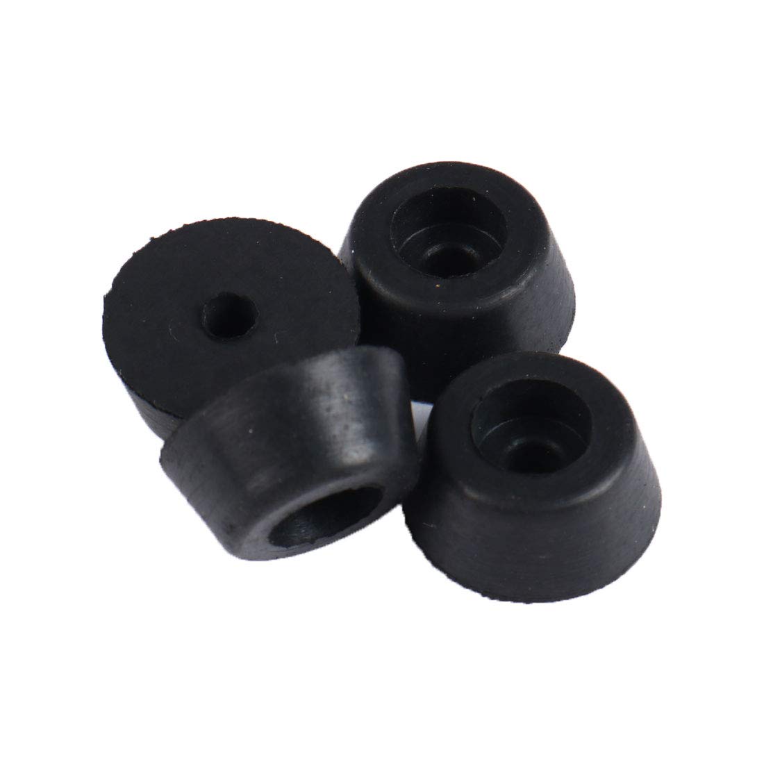 Sourcingmap 4pcs Rubber Feet Bumper Furniture Sofa Table Amplifier Speaker Cabinet Leg Pads Floor Protector Black, D25x20xH11mm