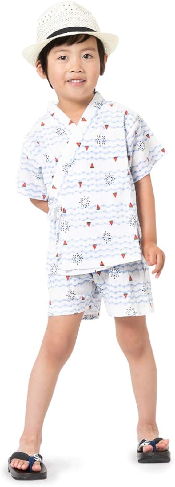 Amazon Co Jp 子供服 甚平 男の子 子供用 キッズ ベビー お祭り 天竺 部屋着 夏 80 90 100 110 1 130 140cm 服 ファッション小物