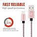 Zcen Lightning Cable, 3Pack 6Ft Nylon Braided Cord iPhone Cable to USB Charging Charger for iPhone 7/7 Plus/6/6S/SE/5S/5/5C/iPad/iPod and more (Rose Gold)
