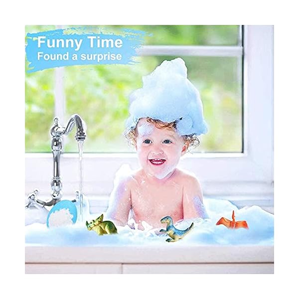 Suprised-Bath-Bombs-for-Kids-with-Toys-Inside-6-Colorful-Bath-Fizzy-Ball-Set-with-Dinosaurs-Surprise-Natural-Moisturizing-Ingredients-Childrens-Day-Birthday-or-Easter-Gift-for-Girls-and-Boys Bath Bombs Gift Set for Kids with Surprise Inside - 6 PCS Bath Fizzy Set - with Mini Dinosaurs, Natural Moisturizing…