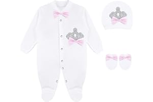 Lilax Baby Girl Newborn Crown Jewels Layette 3 Piece Gift Set