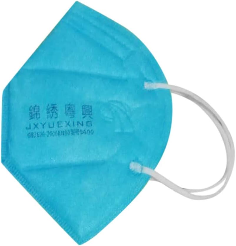 6 Layer Protective Mask 10pcs Anti Pollution Mask Breathable Dust Filter with Earloop Breathable Comfortable Mouth Mask Men Women Dustproof Face Mouth Mask, White and Blue