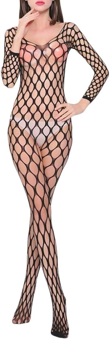 dahuo Women Sexy Lingerie One Piece Fishnet Bodystocking Babydoll Teddy Bodysuits