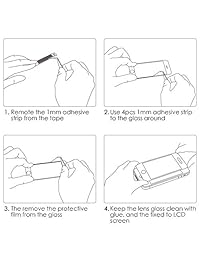 Kit de repuesto de lentes de repuesto para Apple iPhone X de 5,8 pulgadas con adhesivo y kit de herramientas (negro original)