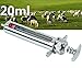 EatingBiting 20ml Reusable Stainless Steel Hypodermic Veterinary Animal Syringe Glass for Lab/Quality Stainless Steel/Simple Structure/with Locking Screws Simple Operation