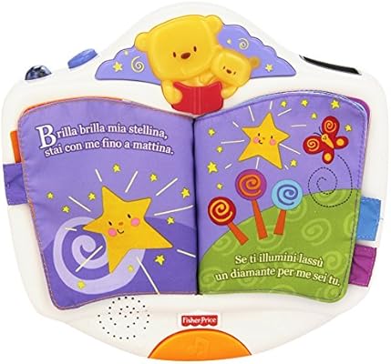 Fisher Price X4103 - Libro proyector de nanas (texto en italiano ...