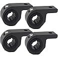 Motorcycle Mounting Bracket 4Pcs 0.75" 1" 1.25" Horizontal Bull Bar Mounting Bracket Driving Fog Lights Work Auxiliary Lights Universal Clamp Bracket Fit for Car Motorcycle Crash Bar Guard