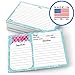 321Done 4x6 Recipe Cards (Set of 50) - Mason Jar - Thick Double Sided Premium Card Stock - Made in USA - Rustic Pink and Teal, Large Notes From