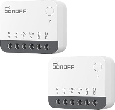 ZBMINIR2 Interruttore Zigbee, 2 Pezzi, Senza Neutro