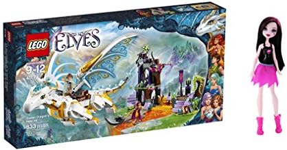 LEGO Elves Queen Dragon's Rescue 833 Pcs &amp; free Gifts Ghoul Spirit Draculaura Doll (Colors may vary) Toys