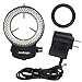 AmScope LED-144B-ZK Black 144 PCS Adjustable LED Ring Light for Stereo Microscope & Camera, with Power Adapter primary