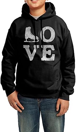 Keasure I Love Ice Skating Christmas Boys&girls Pullover Hoodie Sweatshirt L