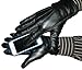 FOWNES TOUCHPOINT Men's Fleece/Cashmere Lined Black Stretch Lambskin Leather Gloves