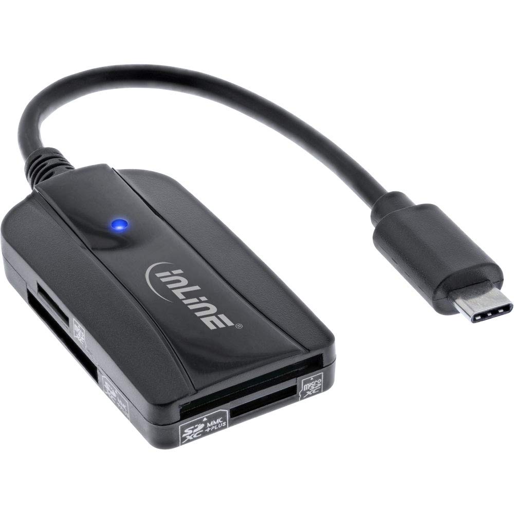 InLine 66772C Card Reader USB 3.1 USB-C for SD/SDHC/SDXC, microSD, UHS-II Compatible