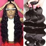 Longqi Beauty Peruvian Body Wave Hair 3 Bundles 100% Unprocessed Virgin Human Hair Weave Natural Color