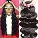 Longqi Beauty Peruvian Body Wave Hair 3 Bundles 100% Unprocessed Virgin Human Hair Weave Natural Color