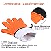 Oven Gloves, Bontip Heat Resistant Oven Mitts Silicone Waterproof Kitchen Gloves Long Baking Mitts with Inner Cotton Layer & Finger & Loop for Grilling Cooking BBQ