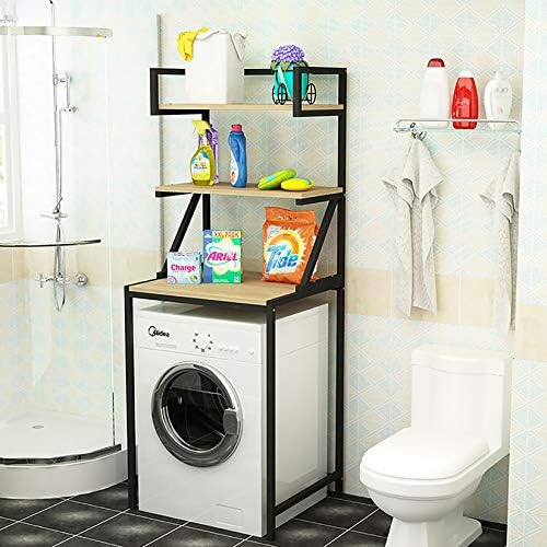 スタンディングシェルフユニット洗濯機ストレージシェルフフロアバスルームローラーストレージラックバルコニーランドリーキャビネット