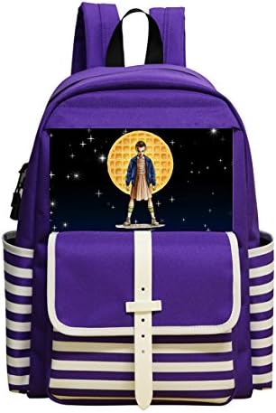 GGKKIS Funny Waffles Pancakes School Backpack Bookbag Daypack Shoulder Student Bag