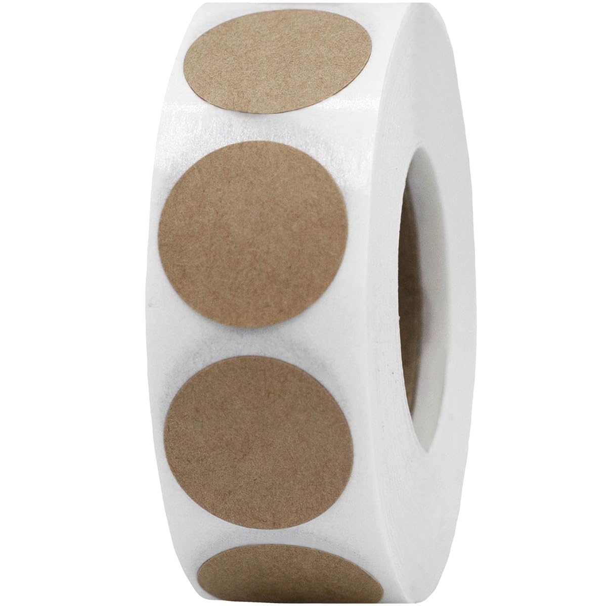 Natural Kraft Color Coding Dot Labels 19.1 mm 0.75 Inch Round 500 Count — image 1