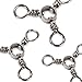 Dr.Fish 50 Pack 3 Way Swivel Fishing Tackle 30-220Lb Catfish Swivels Three Way Rigs Freshwater Saltwater Catfish Tackle (#1/0(110Lb)-50pk)