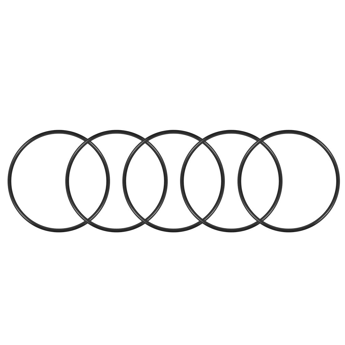 sourcing map Nitrile Rubber O-Rings 95.3mm OD 90mm ID 2.65mm Width, Metric Sealing Gasket, Pack of 5