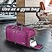 Gonex 60L Packable Travel Duffle Bag Foldable Duffel Bags for Luggage Gym Sports Camping Travelling Cycling Storage Shopping Water & Tear Resistant Rose Red