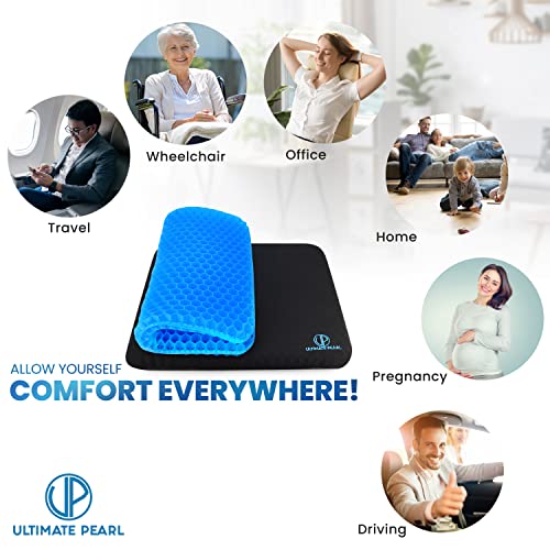 Gel Seat Cushion for Long Sitting Back Pain, Sciatica, Tailbone, Hip