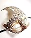New! Toga Party Special - Venetian Goddess Masquerade Mask Made of Resin, Paper Mache Technique with High Fashion Macrame Lace & Rhinestones [Ivory] by BeyondGlobalCorp
