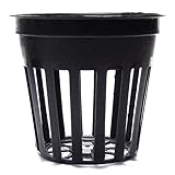 Teku 100 2 Inch Net Slit Pots for Hydroponic Aeroponic Use, Black