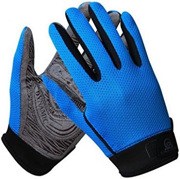 Non-slip Safe Breathable Lightweight Comfortable Durable Cool Gloves Mountain Bike Gloves Fullhand Protector for Road Biking Motor Racing Cycling BMX Bicycle with Rope Eyelet Thick