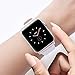 baozai Compatible Apple Watch Band Series 5 40mm 38mm, Iridescent Leather Band Replacement Strap for iWatch Series 5/4/3/2/1 Women