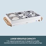 Cooks Professional 4-Section Buffet Warmer 7.2 Litre Capacity Nordic White view 5