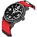 Wenger Men's Urban Metropolitan Stainless Steel Swiss-Quartz Watch with Nylon Strap, red, 22 (Model: 01.1041.132