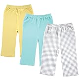 Luvable Friends 3-Pack Printed Pants, Grey Checker, 9-12 Months