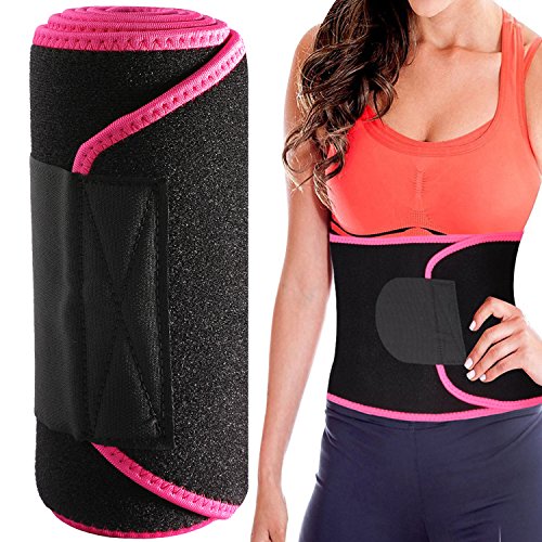 Coolyouth Waist Trimmer, Exercise Band Abdominal Sweat Wrap Adjustable