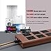 SUPERDANNY 10ft 15A Power Strip, 6 Outlets 4 USB Ports Surge Protector with 14AWG Extension Cord, Angle Flat Plug Adjustable Voltage 110V-240V for Kitchen Office Home Gaming Room,Brown