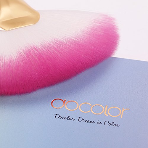 image for Large Makeup Brush Fan Powder - Docolor Premium Synthetic highlighter 