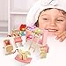 Peradix Wooden Doll House Furniture Set,Miniature Bathroom/Kid Room/Kitchen House Nursery House Furniture Dollhouse Decoration Accessories for Kids Toddlers Children Pretend Role Play Toy (Bunk Bed)