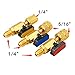 3Pcs Color Coded R410A Refrigerant Straight Ball Valves AC Charging Hoses Brass