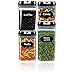Food Storage Containers with Lids - by Simple Gourmet. 4-Piece Set of BPA Free Air Tight Food Containers for Pantry Organization and Storage. Includes BONUS 8 Free Labels to Identify Contents…