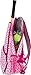 LISH Deuce Tennis Racket Backpack - Women's Geometric Square Printed Tennis Racquet Holder Bag (Rose)