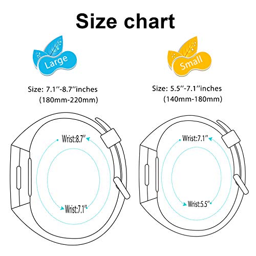 AK Bands Compatible with Fitbit Charge 3 Bands (2 Pack), Sports Replacement Wristbands for Fitbit Charge 3/Fitbit Charge 3 Special Edition Women Men, Small Large - Thumbnail 3